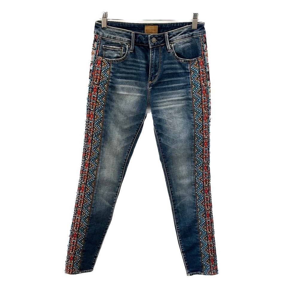 Driftwood Sundance Jackie Jeans 26 Embroidered Beaded skinny